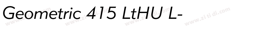 Geometric 415 LtHU L字体转换